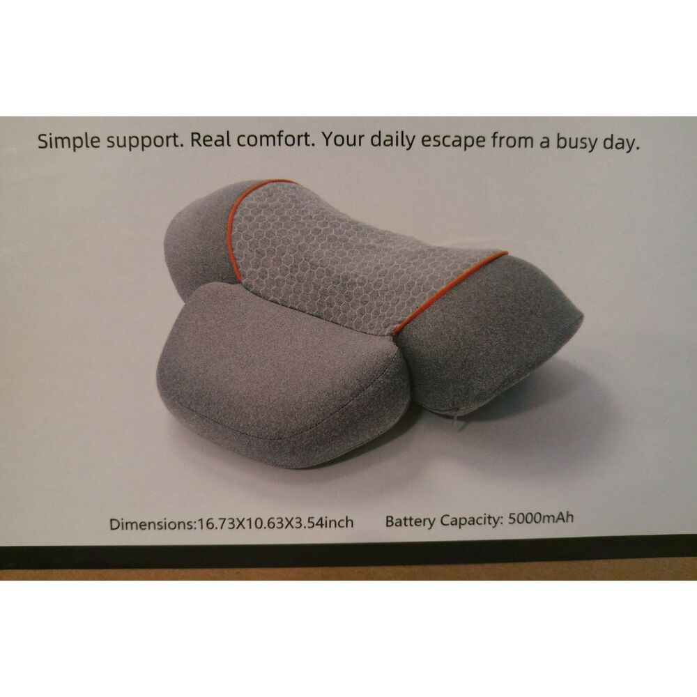 NEW 3-in-1 Neck Massager Pillow 5000mAh w/ Heat, Massage & Traction